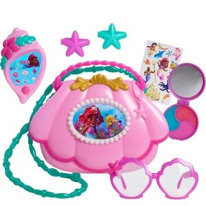 Disney Junior Ariel Mer-Mazing Bag Set, Dress Up and Pretend Play, 8-Pieces Pink